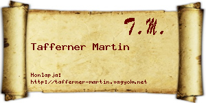 Tafferner Martin névjegykártya