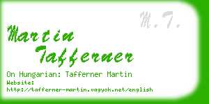 martin tafferner business card